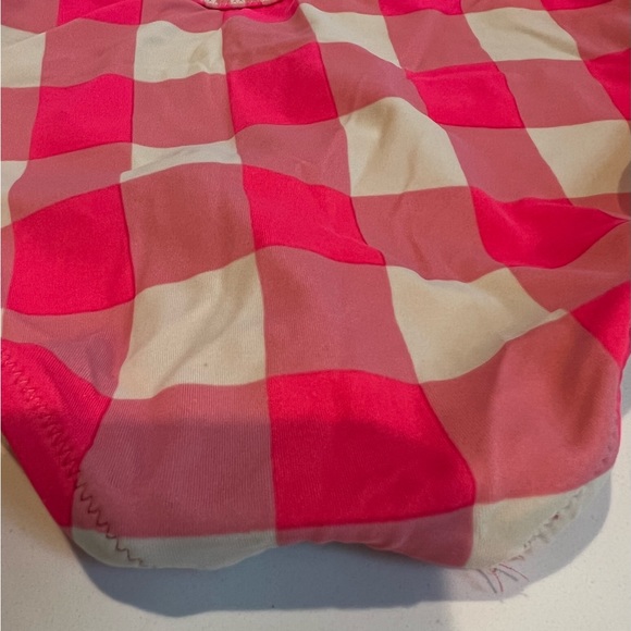 Crewcuts By J.Crew Cutout One Piece Bathing Swimsuit - Gingham - Sz 12 - Picture 4 of 5